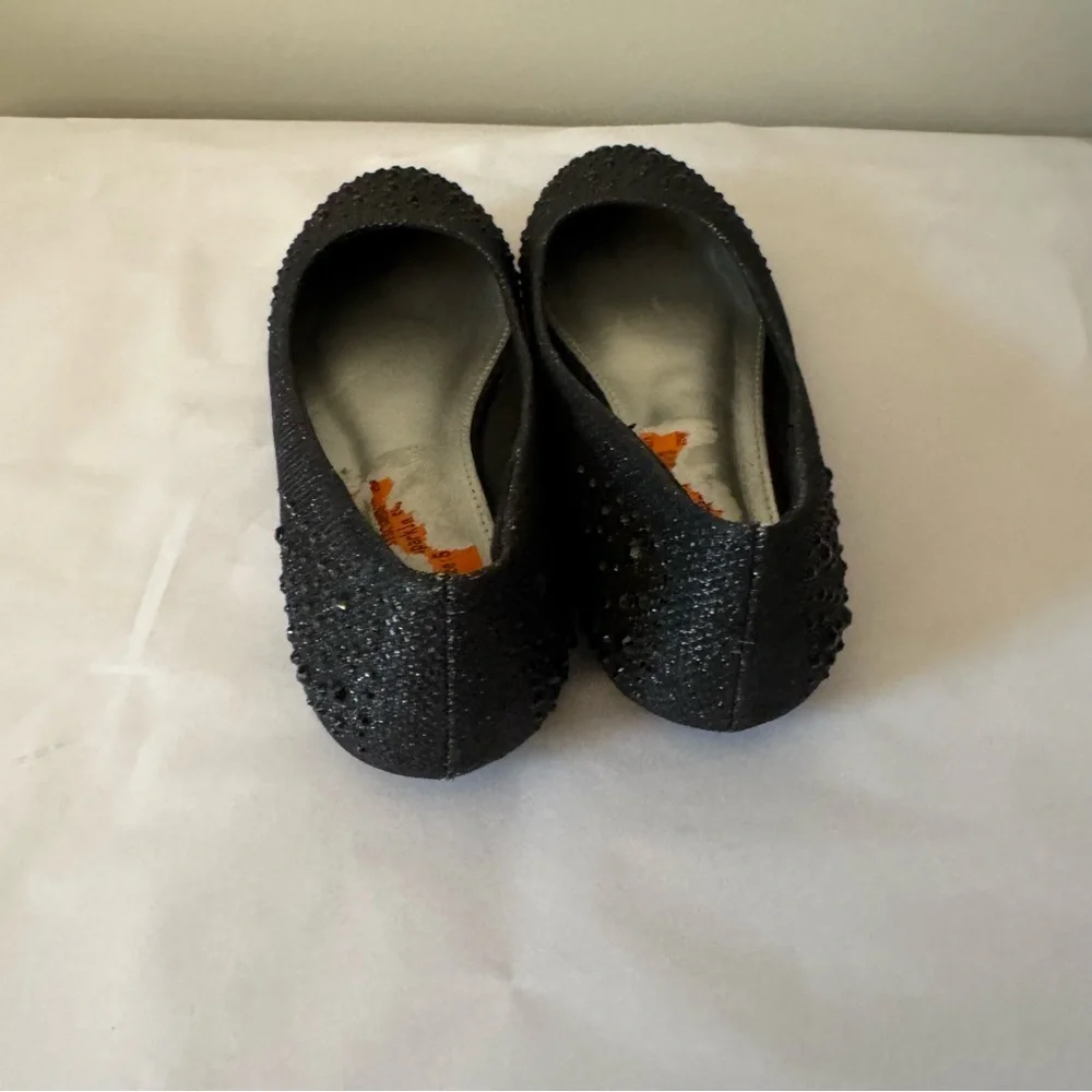 HOT CAKES Size 6 Women’s Black Sparkly Ballet Flat Dress Shoes